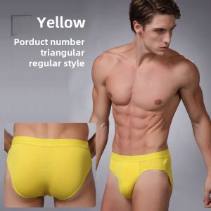 Mens U-Convex plus Size New Arrival Wide Edge Super Elastic Soft New Arrival Boxed Yellow Modal Men Briefs Underwear
