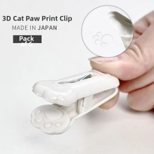 Cute Cat Paw Print Clothespins Windproof Fixed Drying Multi-functional Snack Photo Clips Home Organization Plastic Material