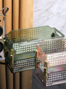 LD-K150 Rak Kosmetik Diamond Organizer Make Up Acrylic / Rak Tempat Alat Kosmetik Rak Penyimpanan Multifungsi