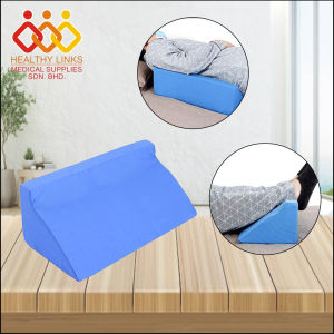 Multipurpose R-Shape Wedge Pillow Leather Leg Elevation Back Support Sponge Cushion Pain Relief R Shaped Pillow Side Sleeper Wedge Pillow - Lazada