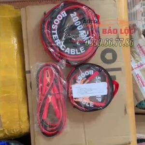 Bộ Dây Cáp Câu Bình Ắc Quy Đường Kính Ruột Dẫn 0.30mm Chiều Dài 4 Mét 2000A  Xe Hơi Ô Tô 12V Xe Tải 24V