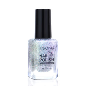 Sơn Móng Tay Nhũ Bạc Holographic 8ml Bóng Cao Sáng Bóng Khô Nhanh Hiệu Ứng Laser Cầu Vồng Của TWOING