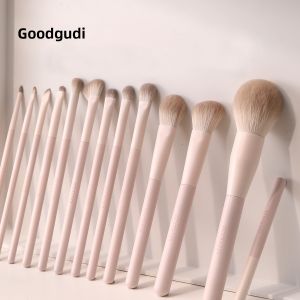 Goodi Peach Blossom Newbie Makeup Brush Set Professional Eyeshadow Blush Highlighter Nose Shading Full Set of Brushes for Eyes