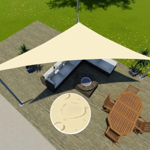 Multi-size Triangle Sun Shade Sail Waterproof Outdoor Garden Patio Party Sunscreen Awing Sun Canopy For Beach Camping Pool