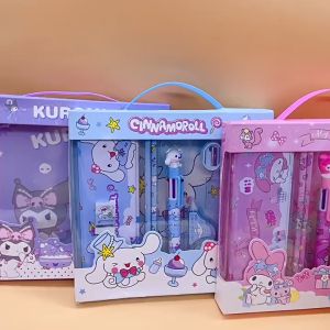 Set 7 in 1 Stationery Hadiah Anak Sekolah LABUBU /Alat Tulis Set Kotak Pensil Karakter LABUBU SANRIO
