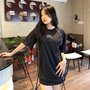 Áo cổ tròn phông rộng tay lỡ