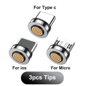 Cáp Sạc Nhanh Từ Tính USB Type C 3A 540 ° Dây Đồng Bộ Dữ Liệu Xoay Được Cho Điện Thoại Samsung Huawei Xiaomi Android Chất Liệu Nylon Tích Hợp Đèn LED Báo Hiệu
