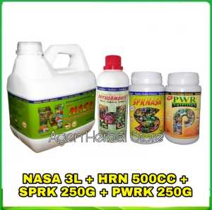TERLARIS PUPUK NASA 1 PAKET LENGKAP PELEBAT BUAH - MELEBATKAN BUAH DAN MEMPERCEPAT MASA PANEN - PENYUBUR DAUN DAN BUAH - PERANGSANG BUAH SAWIT - PERANGSANG GETAH KARET - POC NASA 500cc HORMONIK 100cc POWER NUTRITION 250g SUPERNASA 250g