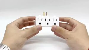 Ổ Cắm Tường 3 Lỗ Xoay 180 Độ Đạt Chuẩn ETL 3 Chấu Có Tiếp Địa Dùng Trong Nhà Chuẩn Mỹ Màu Trắng Dùng Cho Dân Dụng