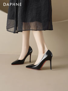 Daphne Black Red Sole High Heels Womens Thin Heel 2025 Autumn New Lady Style Pointed Toe Elegance Single Shoes Best Selling