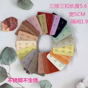 Extended Three Row Buckle Bra Large Size Adjustable Three Button Underwear Strapless Closure Cotton Polyester Home Clothes