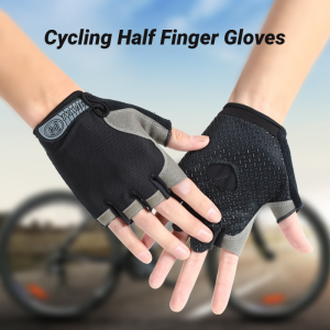 Half Finger Cycling Gloves Men Women Anti Slip Shock Breathable Summer Bicycle Fingerless Sports Gym Training Bike