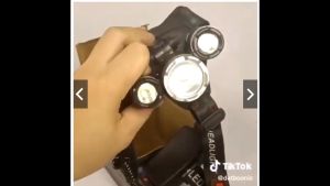 Đèn pin đội đầu 3 bóng siêu sáng chống nước đi mưa pin tốt