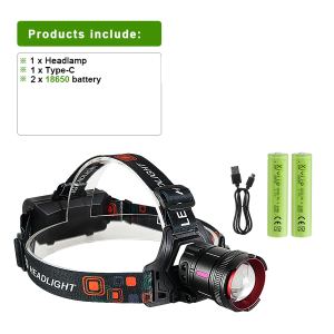 5000000LM Super Bright Headlight White Laser Powerful Led Headlamp Rechargeable Head Flashlight Long Range 18650 Camping Lantern