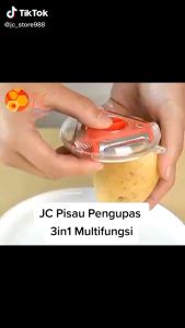 Pisau Pengupas Kulit Buah Sayur 3 In 1: Alat Kupas Serbaguna Murah
