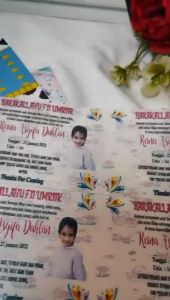 9-15 Sticker Ulang Tahun Anak Bentuk Kotak Stiker Ultah Undangan Happy Birthday Uk. Besar Zennida