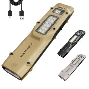 EDC Tactical Rechargeable FlashlightDual-Switches LED Flashlight with Digital Display8 Modes Campingand Emergency Use