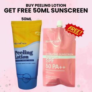 Duo Set Skeencare Peeling Lotion (All Sizes) + 50ml Hydrating Sunscreen Gel Cream