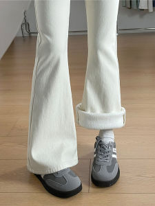 QIANCHANGNAAI | Warm Loose Fitting High Waisted Flared Jeans