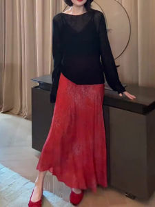 UYFY | Fashionable Minimalist Black Round Neck Long Sleeve T-shirt