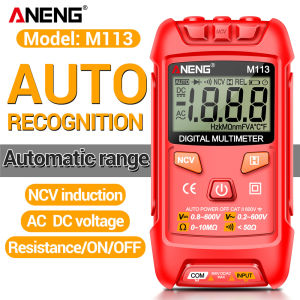 M113 Multimeter Digital pintar AC/DC pengukur kontinuitas resistansi tegangan NCV Multimeter dengan lampu latar M113 1999 Counts AC/DC 600V True RMS Smart MultiMeter with NCV