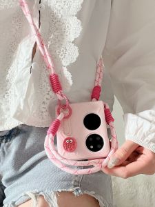 Huawei Nova Pocket2 Flip2 Foldable Screen Mobile Phone Case with Shoulder Strap Crossbody Design Compatible with Honor MixFindN3 Xiaomi Vivox