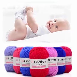 5PCS Milk Cotton Knitting Yarn Set Multi Color Handmade Knitting Cotton Yarn For DIY Crochet Scarf Sweater Hat Doll Craft
