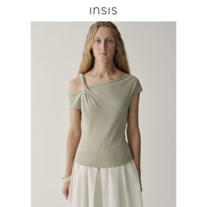 INSIS FEMME | Elegant Knot Shoulder Knit T-shirt