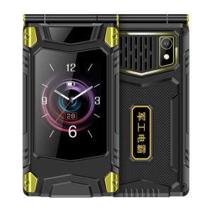 YEEMI M7+ Flip Mobile Phone LTE 4G Double Screen 2300 mAh MP3 MP4 Dual SIM Large Button SOS Quick Dialing Loud Sound CellPhone