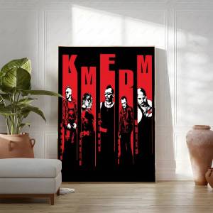 Bandai | Hot K-Kmfdm Band Poster Removable Wall Sticker Self Adhesive Art Mural Home Office Living Room Dining Room Wall Decor