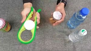 4 in 1 Multipurpose Can Opener Manual Twist Anti Slip Silicone Can Lid Jar Kitchen Tool Bottle Gripper Opener