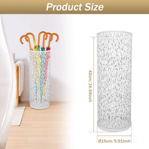 Metal Umbrella Storage Rack Round Umbrella Holder Bin Waterproof Multipurpose Umbrella Stand Rack For Home Office Hotel Entryway