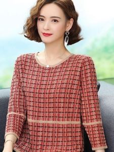 Áo Len Dệt Kim Mỏng Cho Nữ Mùa Xuân Thu Rộng Rãi Cổ Tròn Tay Dài Thường Ngày Chất Liệu Khác 100% Áo Sơ Mi