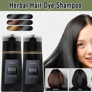 【Rapid Hair Dye】 Herbal Plant Non-Stimulating Color Fixing Shampoo Cover Grey White Hair Shampoo Natural No Stimulation Nourishing Hair