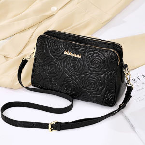 Aidrani  Genuine leather women single shoulder crossbody  bag 100% soft cowhide flower design bag