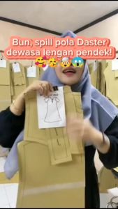 Pola Daster Dewasa Lengan Pendek & Pola Baju Wanita Lengkap