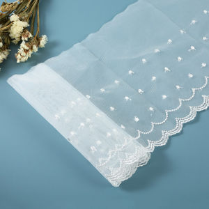 3Yards Lace Embroidery Red Blue Fabric Mesh Lace Trim Ribbons Lace Ribbon Sewing Craft Curtain Barbie Doll Skirt Hem