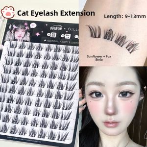 Natural Looking Fake Eyelashes for Women Dense No Glue Required Eyelash Extension New 2025 Fox Series Side Slant Thickened Upper Eyelashes