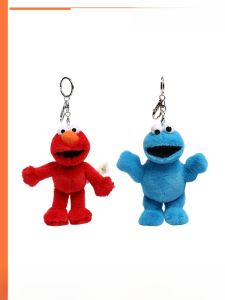 Cute Elmo Doll Pendant Plush Toy Backpack Decorations Bookbag Keychain Gift for Best Friend Girls Sesame Street Official