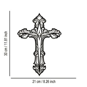 CIFbuy | CIFBUY Iron Art Wall Decor Hollow Cross Metal Sign Abstract Art Elegant Design Home Office Living Room Bedroom Kitchen Wall Deco