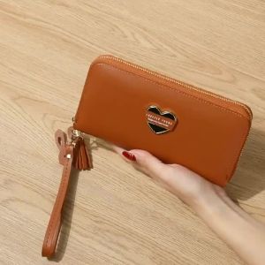 2021 New Womens Long Section Clasp Wallet European and American R Printed Clutch Card Holder Coin Purse Student Wallet