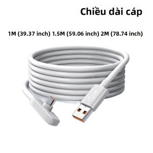 OLAF | Cáp Sạc Nhanh Hình Chữ L 6A 100W USB Type C Truyền Dữ Liệu Tốc Độ Cao Đầu Nối USB A Sang Type C Cáp Chơi Game Di Động Chất Liệu PVC