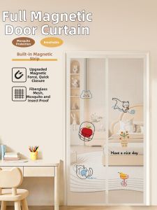 Magnetic No-Drilling Mosquito Repellent Door Curtain
