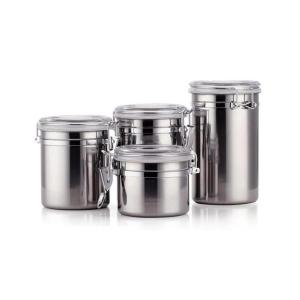 1 Chiếc Hộp Đựng Thực Phẩm Inox Hộp Kín Hơi Cho Bột Cà Phê Đường Hộ Gia Đình Thân Thiện Với Môi Trường Kim Loại Có Thể Đựng