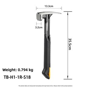 Toughbuilt | Shock Absorption Hammer with Spring and Textured Head