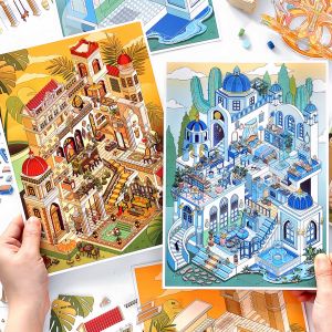 Decorative Scene-setting Stickers for Miniature Displays Large