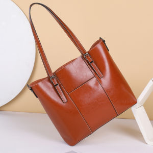 Royal Bagger Tote Bags for Women Genuine Cow Leather Shoulder Crossbody Bag Fashion Large Capacity Commuter Handbag 55-802
