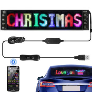 USB LED Screen Sign Scrolling Advertising Light Bluetooth APP Control Message display Board Logo Light Custom Text Pattern 5V