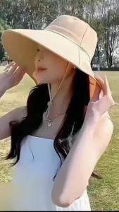 Wide Brim Sun Hat Women Anti-UV Protection Outdoor Hiking Fisherman Cap Fold Summer Beach Hat Neck Protection Sun Visors