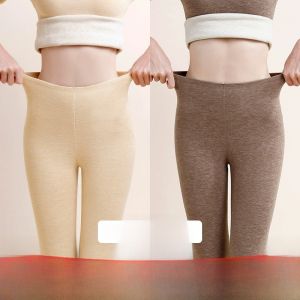 MiiOW | High Waist Womens Thermal Trousers Cat Person German Velvet Silk Wool Blend Thickened Warm Pants For Autumn Winter